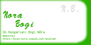 nora bogi business card